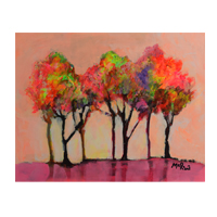 Talking Trees Acrylic painting on canvas 40 x 50 cm November 2020 by Martyn Robinson